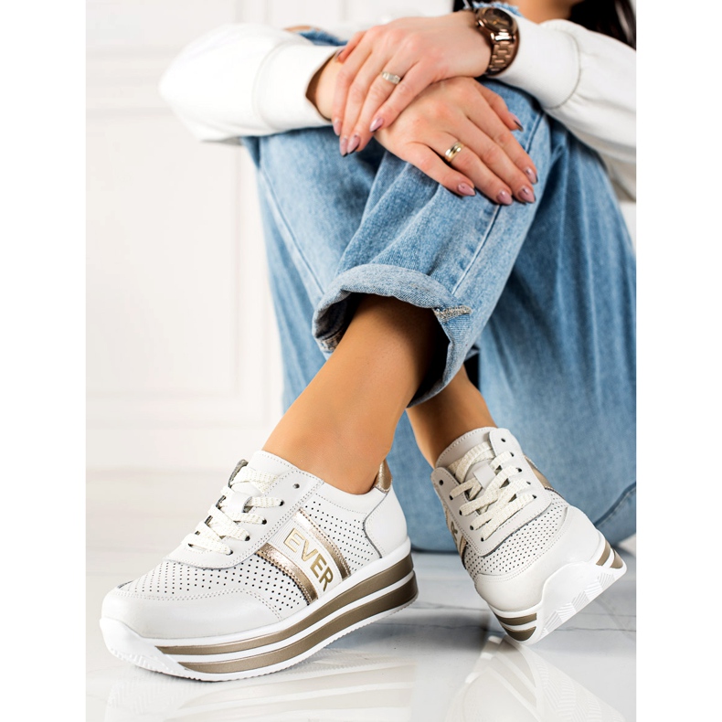 Filippo jamais chaussures de sport en cuir blanc 1