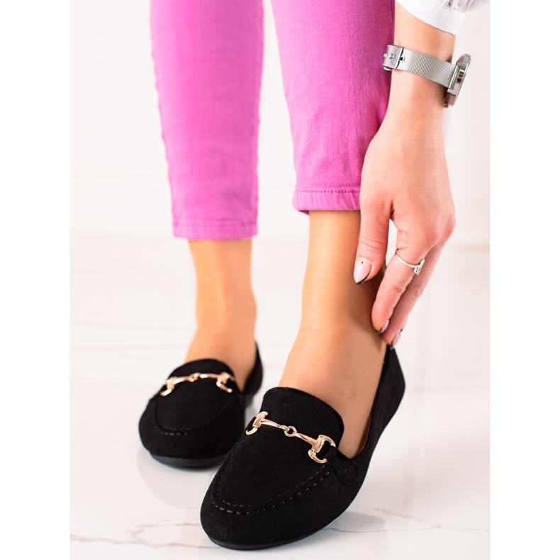 Mocassins VINCEZA élégants noirs 2