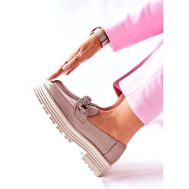 Mocassins Brogues Femme Cuir Beige Foncé Laura Messi 2383 1 Mocassins Brogues Femme Cuir Beige Foncé Laura Messi 2383 1