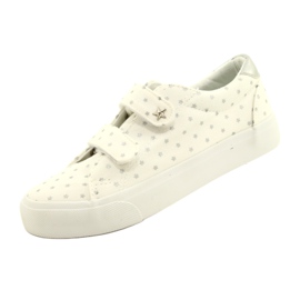 Baskets Velcro Avec Étoiles Argentées Atletico WY20757 Blanc blanche 4