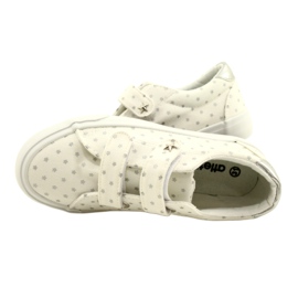Baskets Velcro Avec Étoiles Argentées Atletico WY20757 Blanc blanche 5