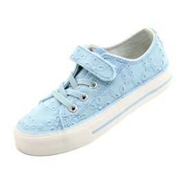 Lace Atletico Velcro WY21452 Baskets Bleues 3