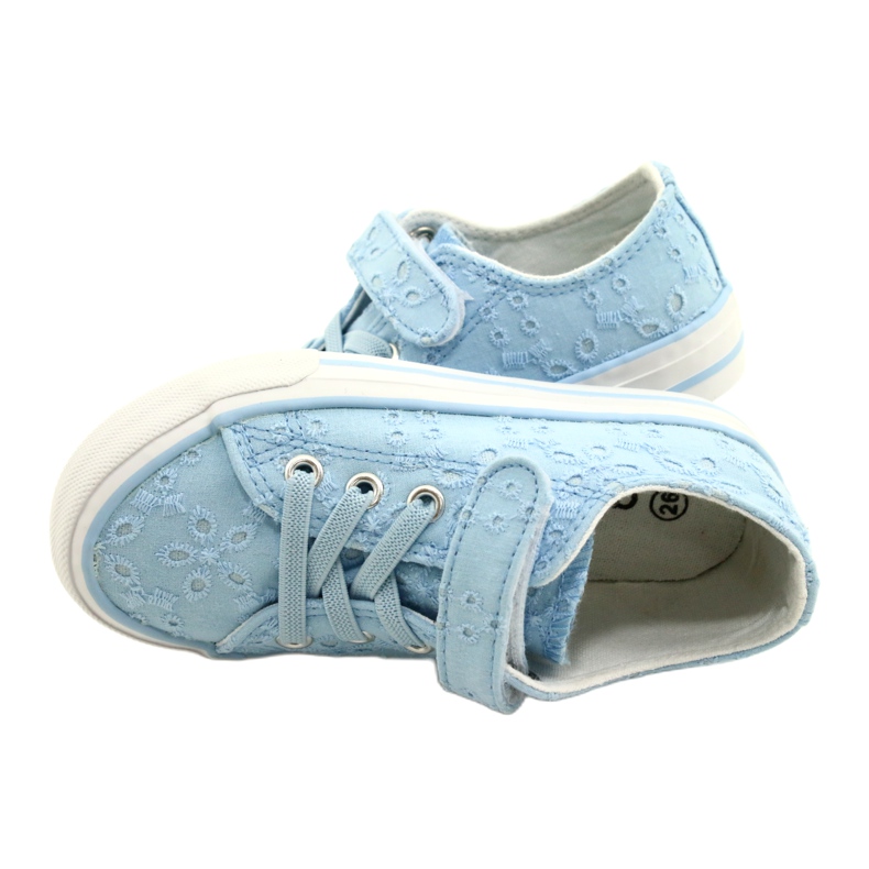 Lace Atletico Velcro WY21452 Baskets Bleues 4