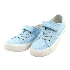 Lace Atletico Velcro WY21452 Baskets Bleues 2