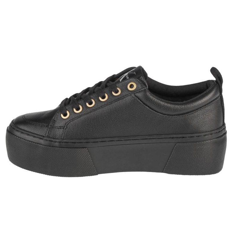 Chaussures Calvin Klein Vulcanized Flatform Laceup LW YW0YW00366-0GJ le noir 1