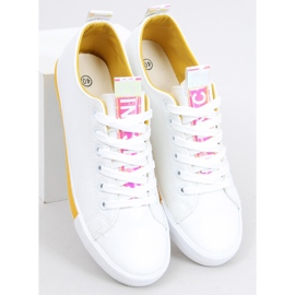 Baskets femme blanches Twerd Jaune 5