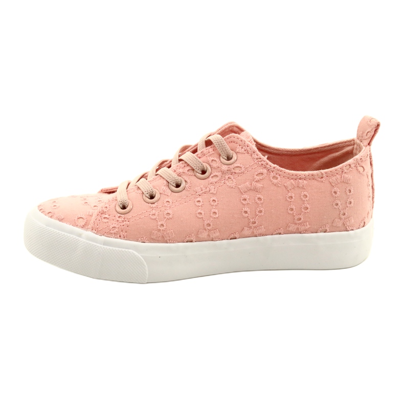 Atletico Les baskets de filles ont glissé la dentelle WY20763 Pink rose 1