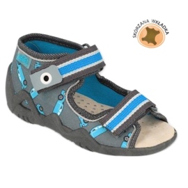 Befado chaussures pour enfants jaunes 350P031 bleu gris 1 Befado chaussures pour enfants jaunes 350P031 bleu gris 1
