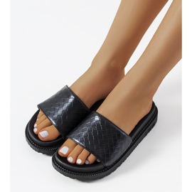 Chaussons noirs sur la plateforme Big Star HH274684 le noir 1