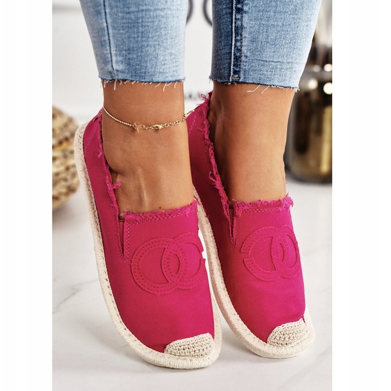 PS1 Espadrilles Classique Femme Fuchsia Flaure rose 2