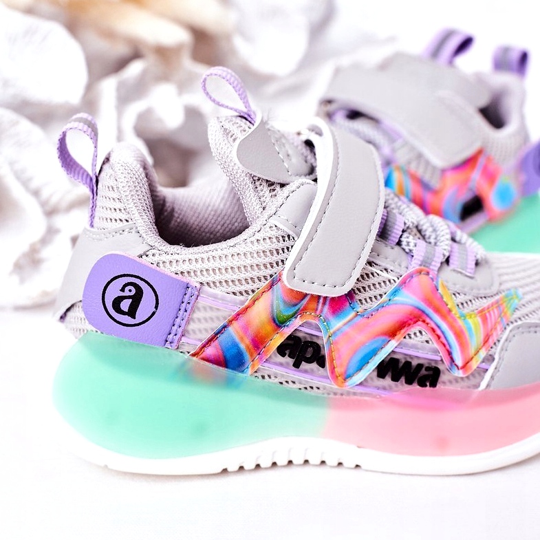 Apawwa Chaussures de sport pour enfants Baskets Gris 4
