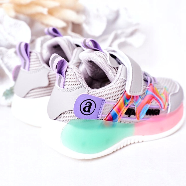 Apawwa Chaussures de sport pour enfants Baskets Gris 5