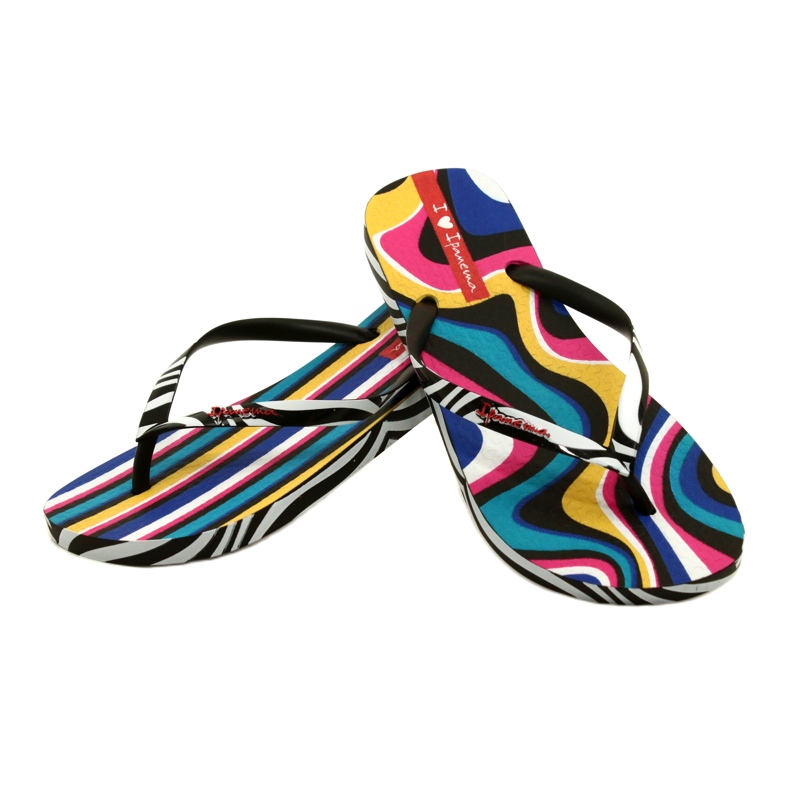 Tongs Zèbre Ipanema 26627 23879 blanche le noir multicolore 3