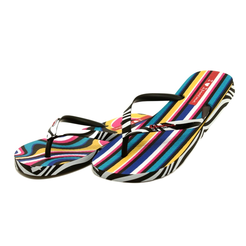 Tongs Zèbre Ipanema 26627 23879 blanche le noir multicolore 2