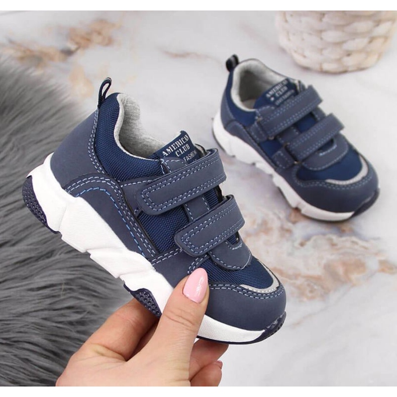 Chaussures de sport American Club Jr AM876B bleu marine 1