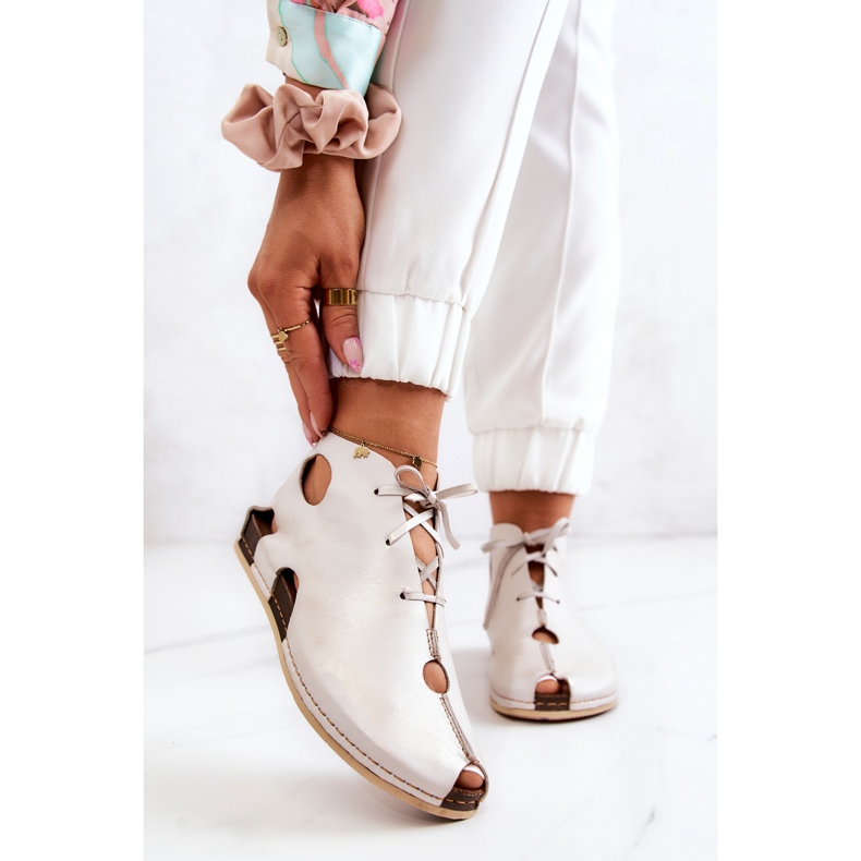 Maciejka 03426-25 Bottes en Cuir Léger Beige Clair 1