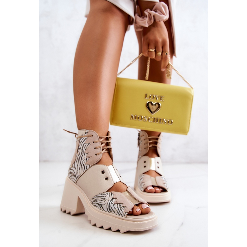 Bottines Cuir a Fermeture Maciejka 05321-04 Beige 2