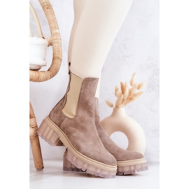 PA2 Bottes Eliann en daim beige pour femmes 2