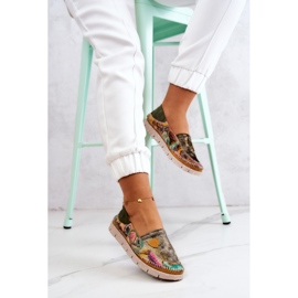 Mocassins en Cuir pour Femme Maciejka 05434-09 Vert multicolore 6