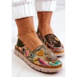 Mocassins en Cuir pour Femme Maciejka 05434-09 Vert multicolore 4
