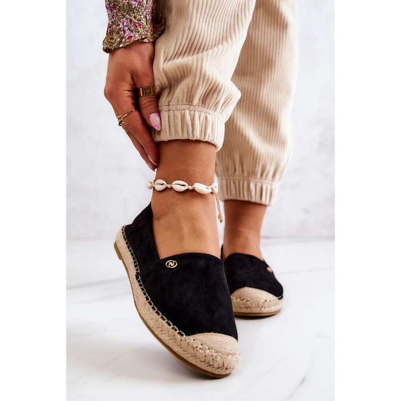 Espadrilles en daim pour femme Noir Joaquin 1