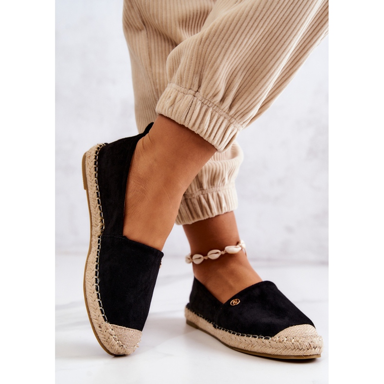 Espadrilles en daim pour femme Noir Joaquin le noir 2