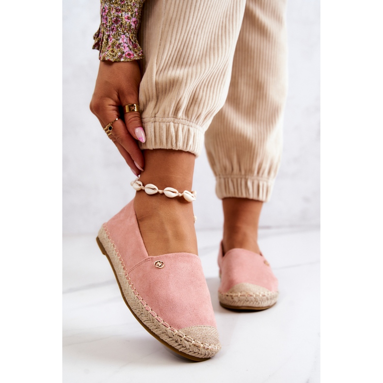 PE1 Espadrilles Joaquin Roses En Daim Femme 1