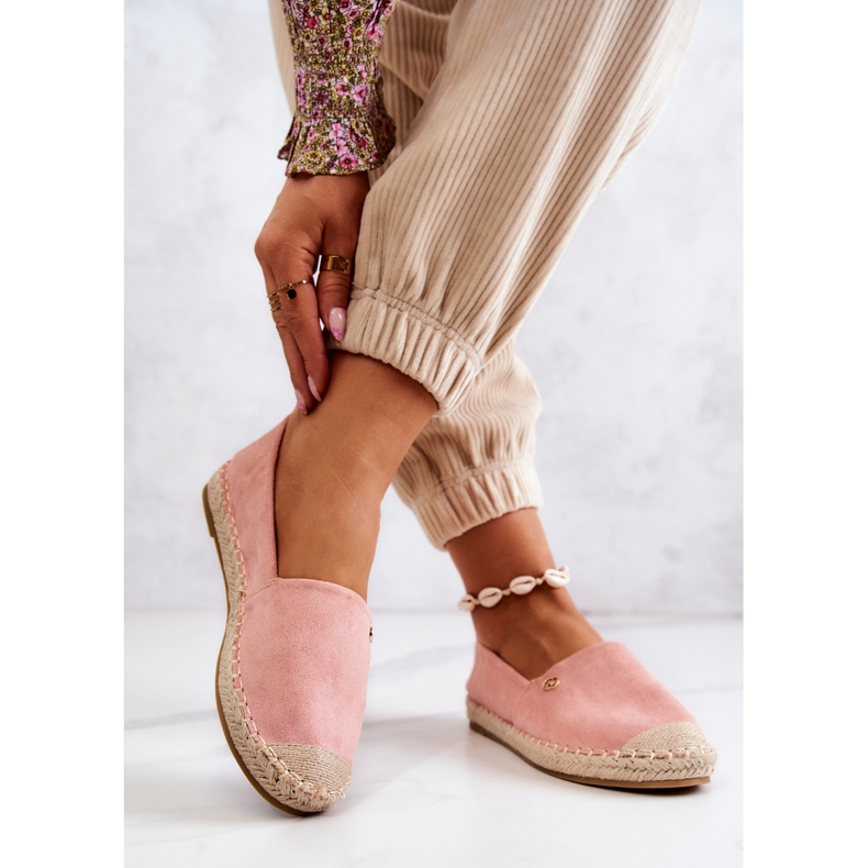 PE1 Espadrilles Joaquin Roses En Daim Femme 2
