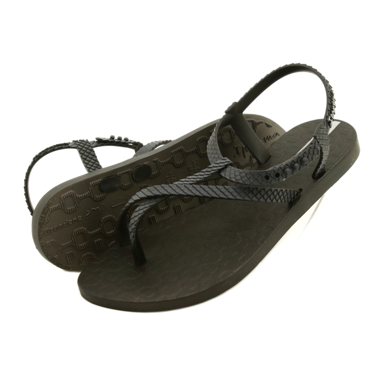 Sandales Rzymianki Noir / Gris Foncé Ipanema 82931 21122 4