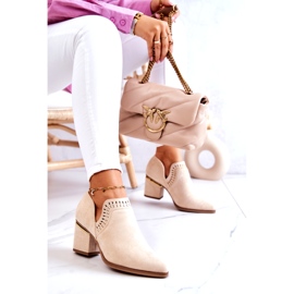 PS1 Santiags Daim Ajourées Beige Valérie 4