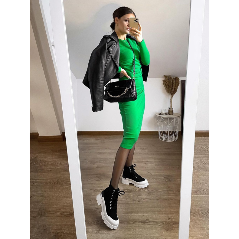 Seastar Baskets montantes à la mode sur la plate-forme noir 1