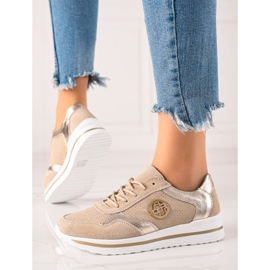 Filippo Baskets en cuir beiges 2