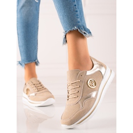 Filippo Baskets en cuir beiges 1