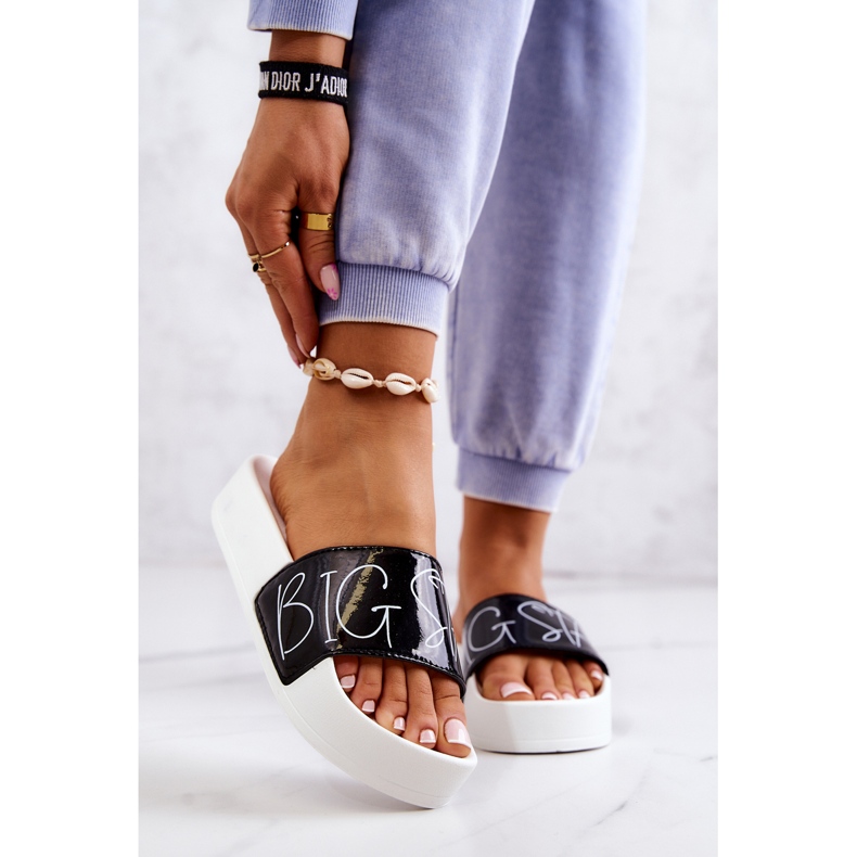 Chaussons Caoutchouc Femme Big Star JJ274A276 Blanc et Noir 1