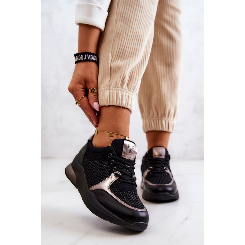 Vinceza Chaussures de sport à la mode Baskets pour femmes Noir Danielle 2