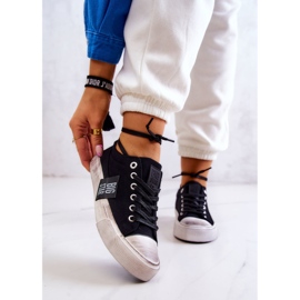 Baskets femme Sneakers Big Star JJ274354 Noir-Blanc blanche 1