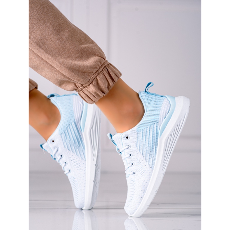 TRENDI Chaussures de sport confortables blanc bleu 1