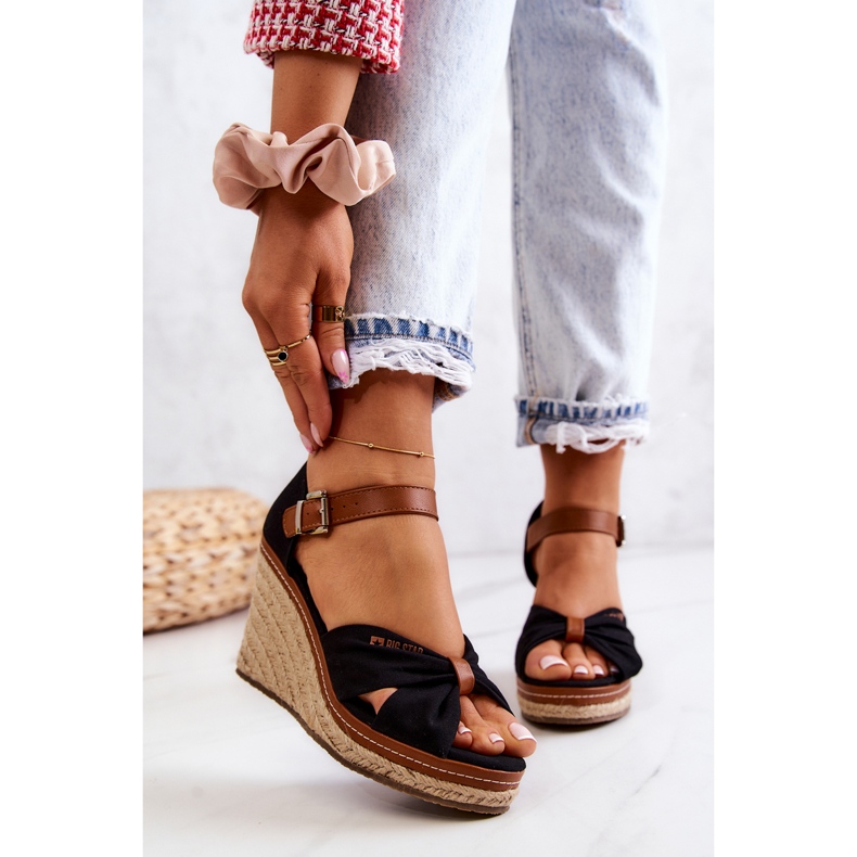 Sandales Compensées Femme Big Star JJ274937 Noir 2