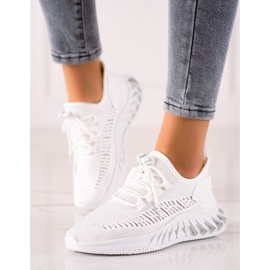 TRENDI Baskets en textile blanches 1