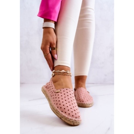 Espadrilles Femme À Pois Big Star JJ274869 Rose 1