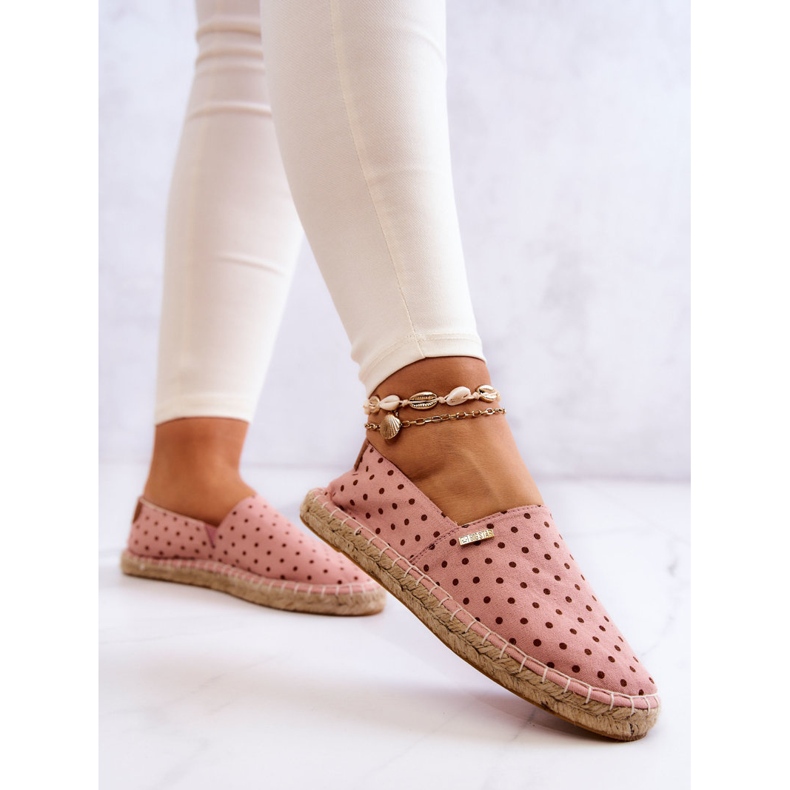 Espadrilles Femme À Pois Big Star JJ274869 Rose 2