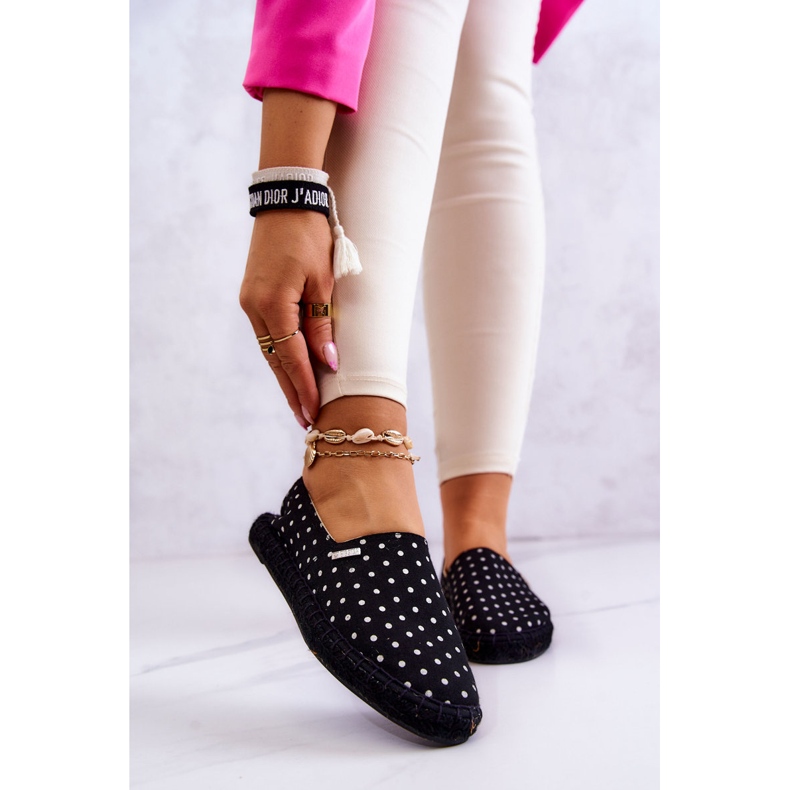 Espadrilles Femme À Pois Big Star JJ274867 Noir 1