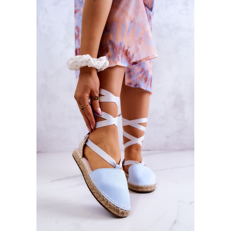 Espadrilles nouées pour femmes Big Star JJ274863 Bleu 1