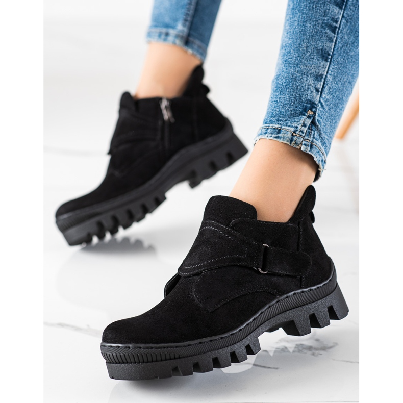 S. BARSKI Bottines velcro S. Bararski noir 1