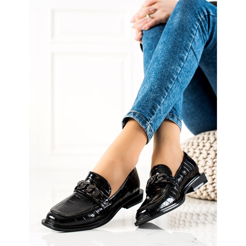 S. BARSKI Elégants mocassins S.BARSKI noir 2