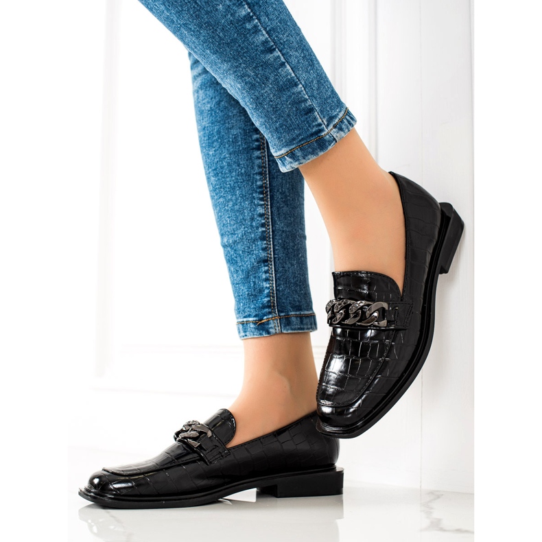 S. BARSKI Elégants mocassins S.BARSKI noir 1