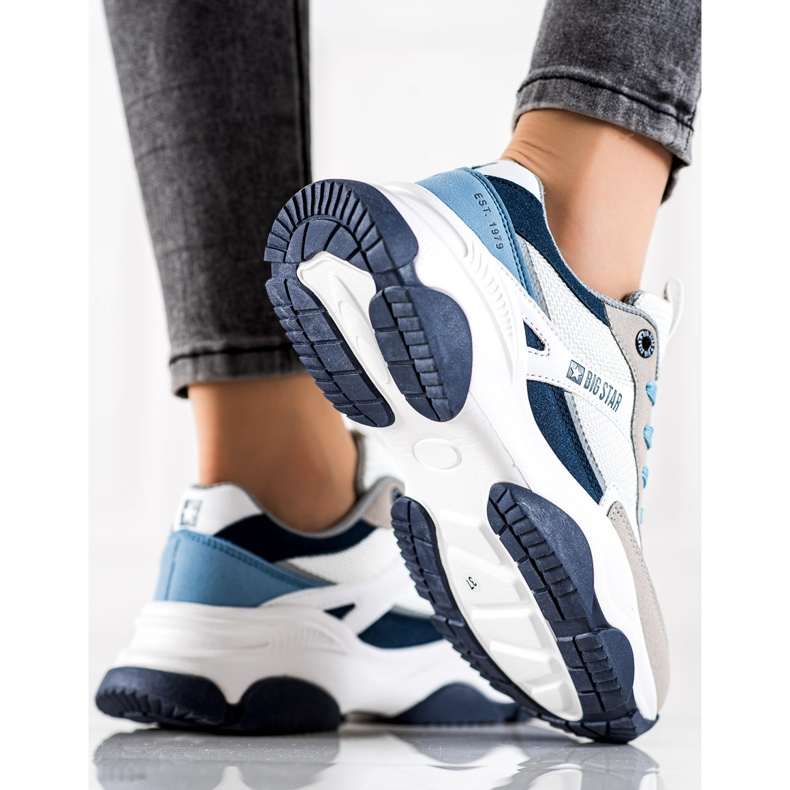 Baskets Femme Big Star JJ274580 blanc bleu multicolore 1