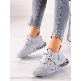 TRENDI Baskets en textile grises 2