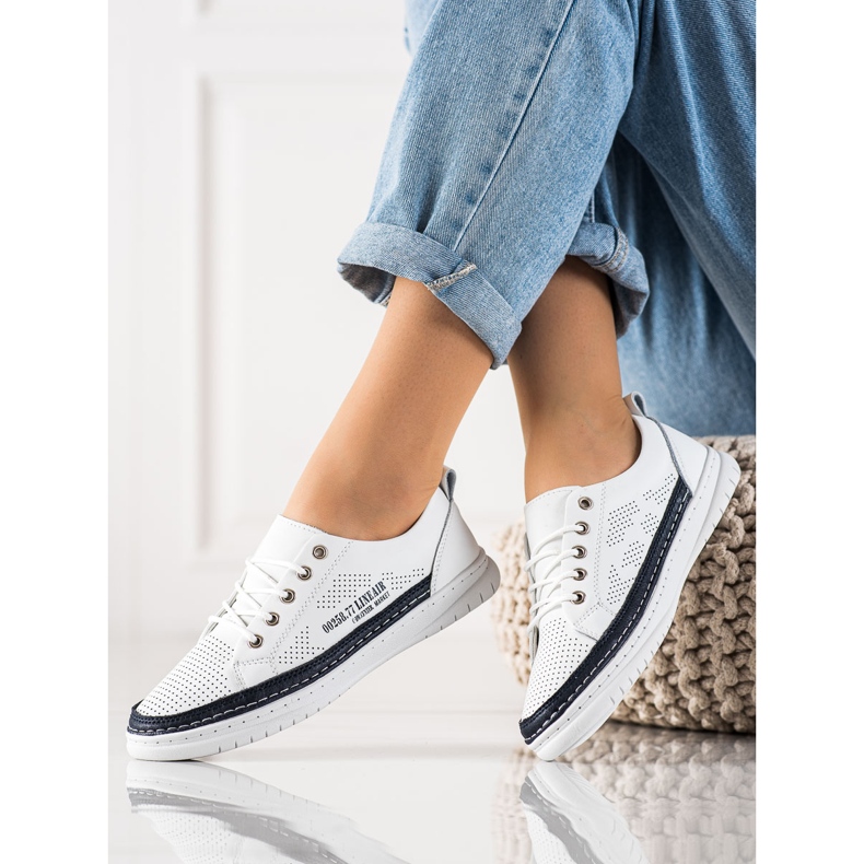 Evento Baskets en cuir blanches 1