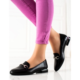 Mocassins sur les talons plats de Sergio Leone le noir 2